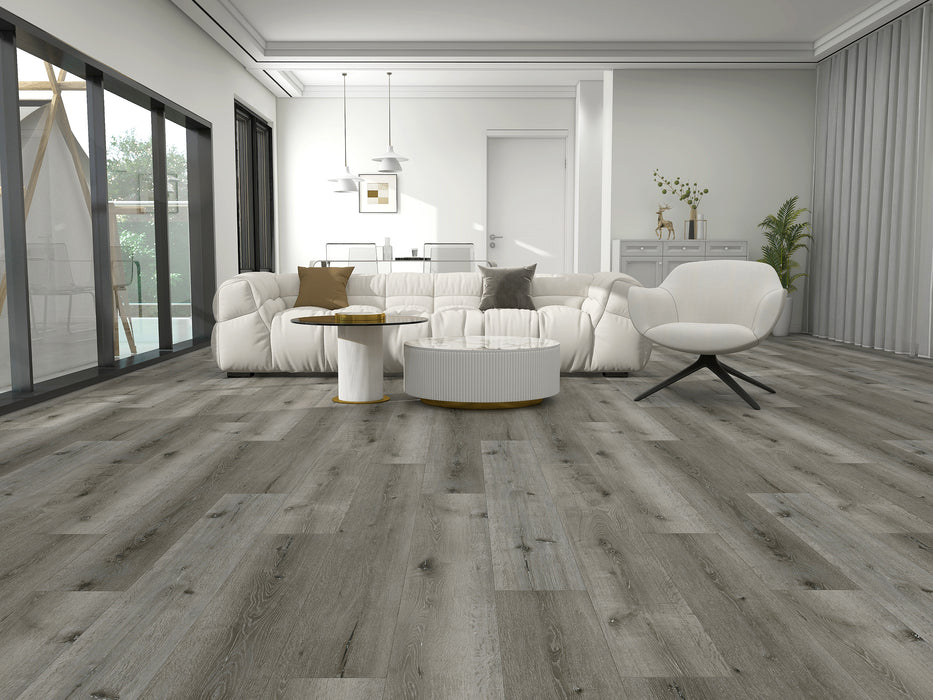 zinc luxury vinyl plank grey living room flooring