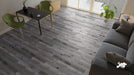 zinc luxury vinyl plank living room flooring